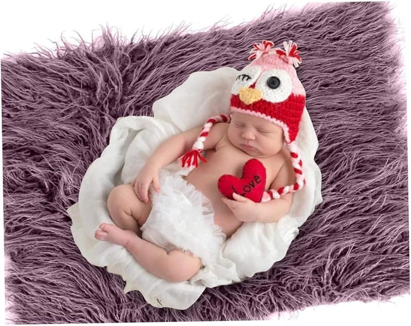 Purple Photography Blanket Soft Newborn Prop Mat For Cozy Memorable Photos - Image 5